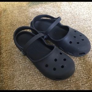 Girls Crocs. Size 3. Black.